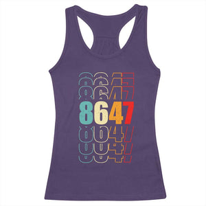 Retro Vintage 8647 Racerback Tank Top Subtle Anti FDT TS14 Purple Print Your Wear