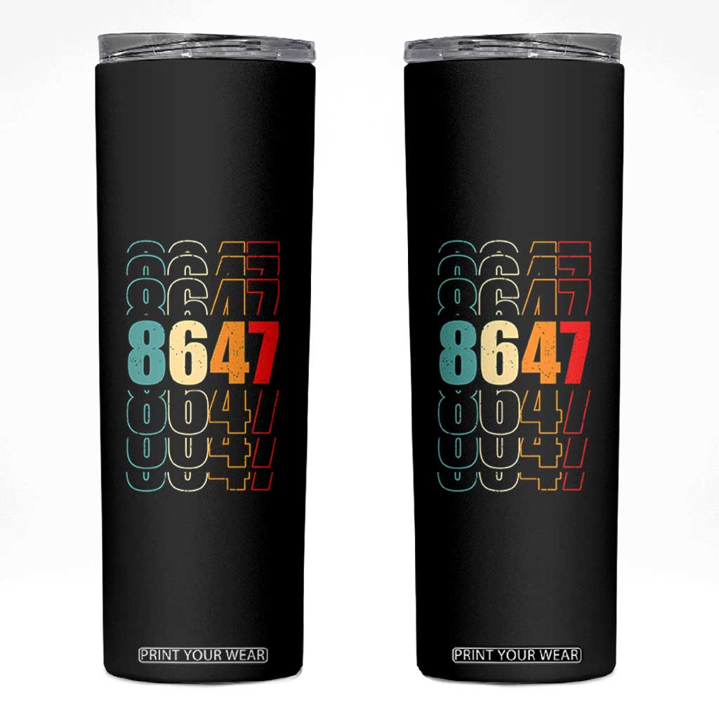 Retro Vintage 8647 Skinny Tumbler Subtle Anti FDT TS14 Black Print Your Wear