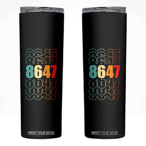 Retro Vintage 8647 Skinny Tumbler Subtle Anti FDT TS14 Black Print Your Wear