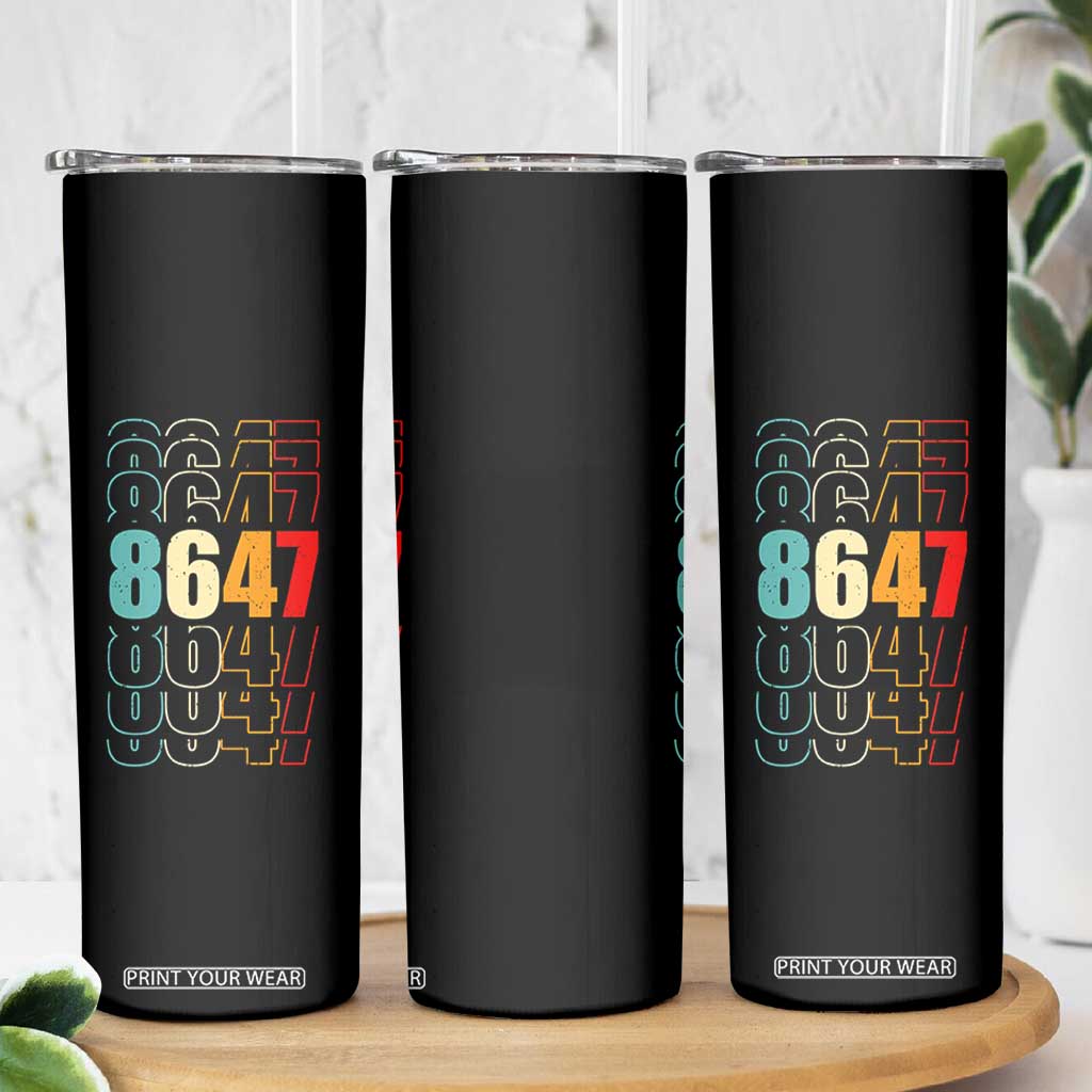 Retro Vintage 8647 Skinny Tumbler Subtle Anti FDT TS14 Print Your Wear