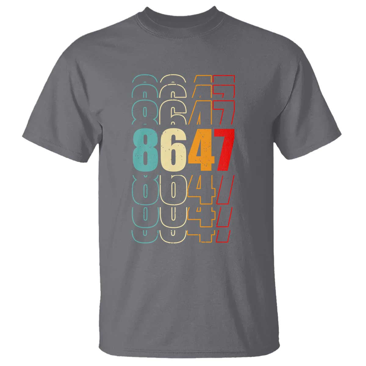 Retro Vintage 8647 T Shirt Subtle Anti FDT TS14 Charcoal Print Your Wear