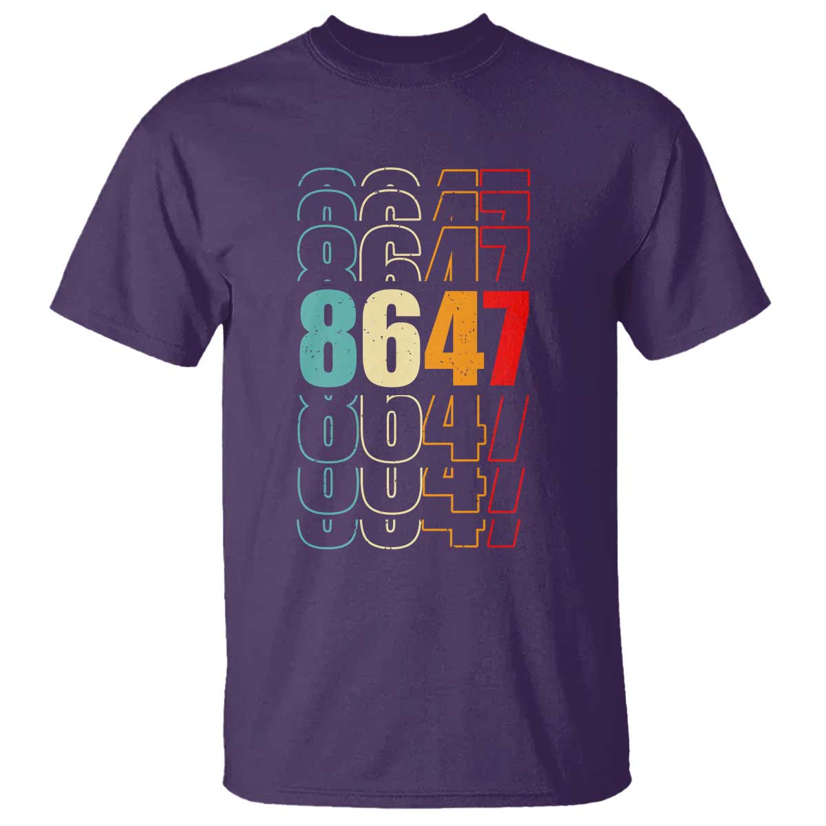 Retro Vintage 8647 T Shirt Subtle Anti FDT TS14 Purple Print Your Wear