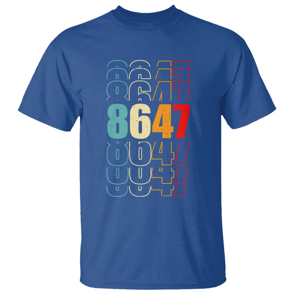 Retro Vintage 8647 T Shirt Subtle Anti FDT TS14 Royal Blue Print Your Wear