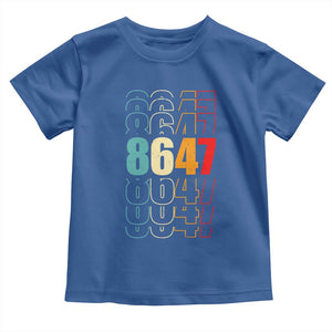 Retro Vintage 8647 Toddler T Shirt Subtle Anti FDT TS14 Royal Blue Print Your Wear