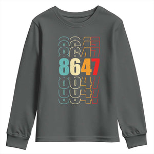 Retro Vintage 8647 Youth Sweatshirt Subtle Anti FDT TS14 Dark Heather Print Your Wear