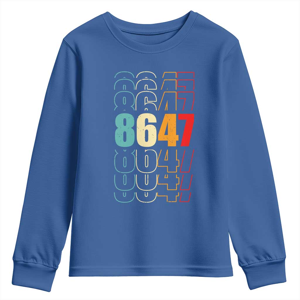 Retro Vintage 8647 Youth Sweatshirt Subtle Anti FDT TS14 Royal Blue Print Your Wear