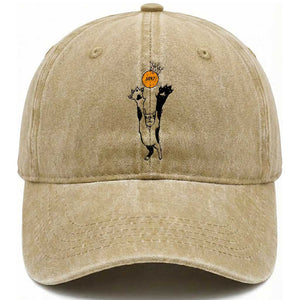 8647 Impeach Trump Washed Cotton Baseball Cap Funny Black Cat Anti FDT TS14 Print Your Wear