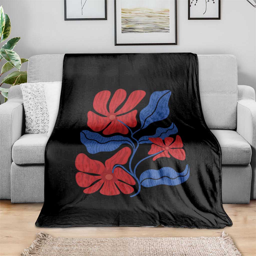 86 47 Boho Floral Matisse Throw Blanket No Kings Oligarchy FDT Political Protest TS14 Print Your Wear