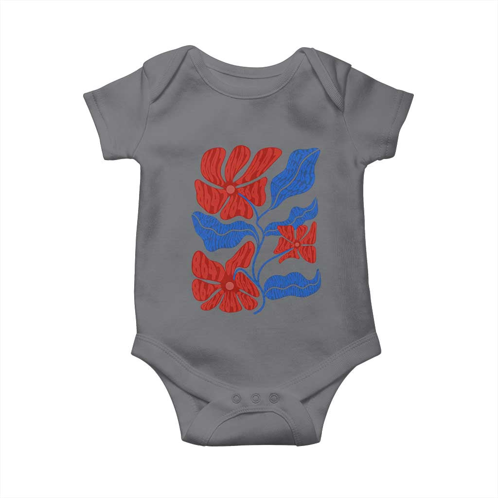 86 47 Boho Floral Matisse Baby Onesie No Kings Oligarchy FDT Political Protest TS14 Charcoal Print Your Wear