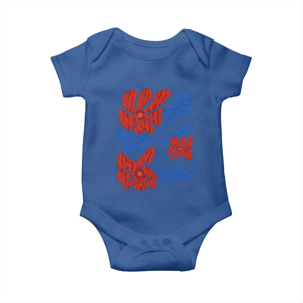86 47 Boho Floral Matisse Baby Onesie No Kings Oligarchy FDT Political Protest TS14 Royal Blue Print Your Wear