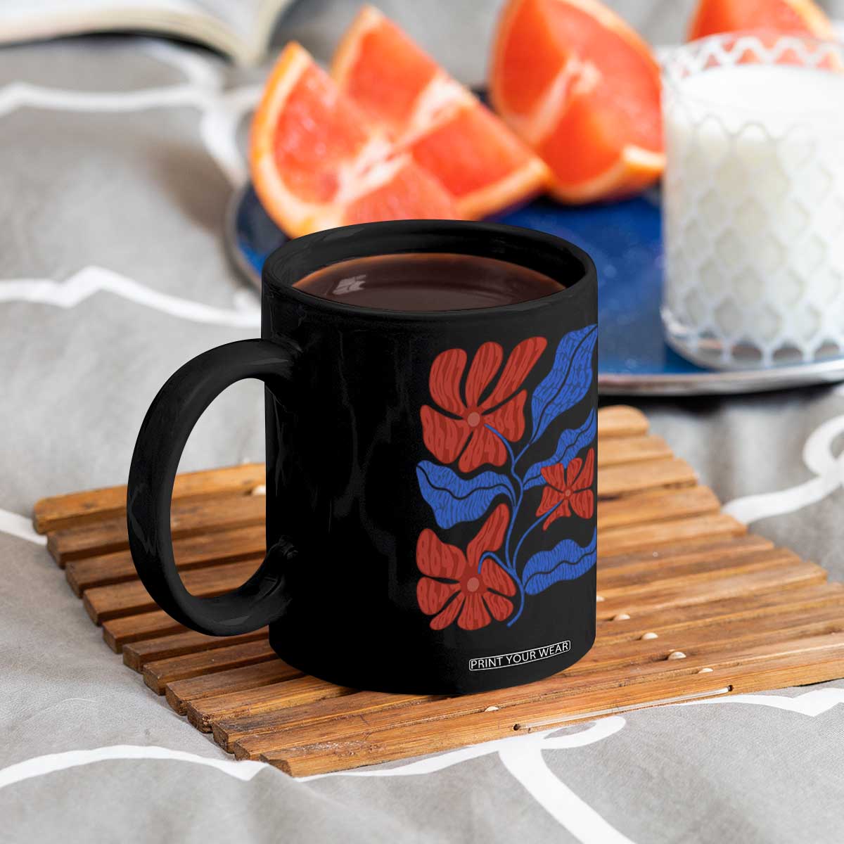 86 47 Boho Floral Matisse Coffee Mug No Kings Oligarchy FDT Political Protest TS14 Print Your Wear