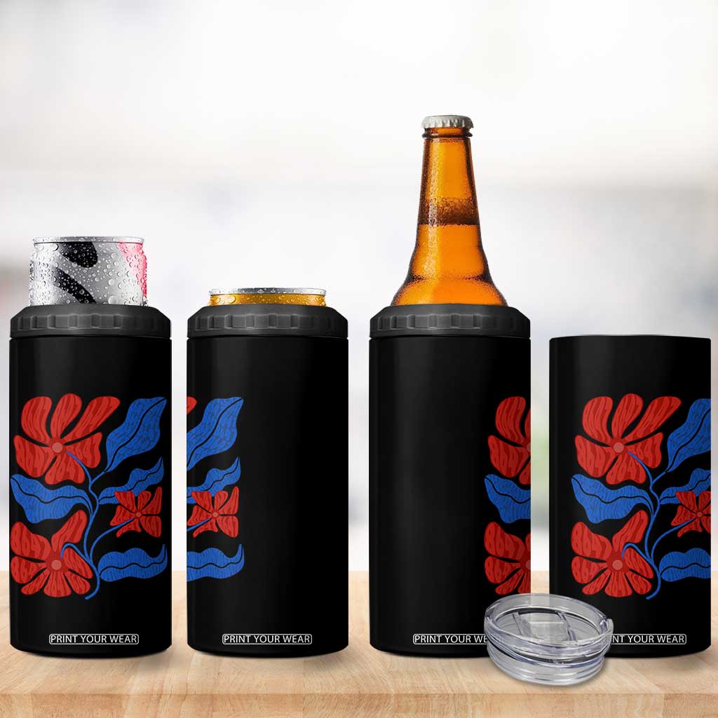 86 47 Boho Floral Matisse 4 in 1 Can Cooler Tumbler No Kings Oligarchy FDT Political Protest TS14 Print Your Wear