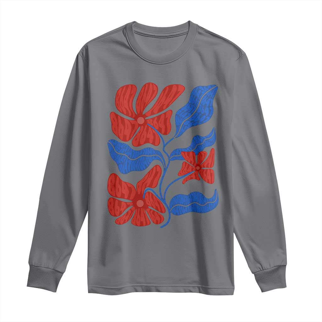 86 47 Boho Floral Matisse Long Sleeve Shirt No Kings Oligarchy FDT Political Protest TS14 Charcoal Print Your Wear