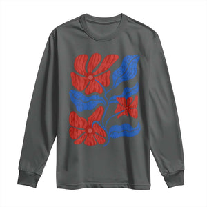 86 47 Boho Floral Matisse Long Sleeve Shirt No Kings Oligarchy FDT Political Protest TS14 Dark Heather Print Your Wear