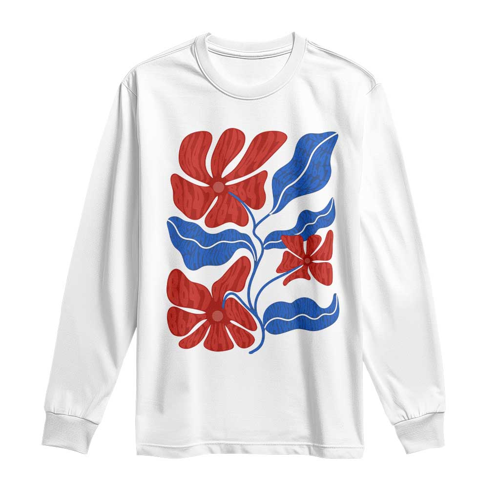 86 47 Boho Floral Matisse Long Sleeve Shirt No Kings Oligarchy FDT Political Protest TS14 White Print Your Wear
