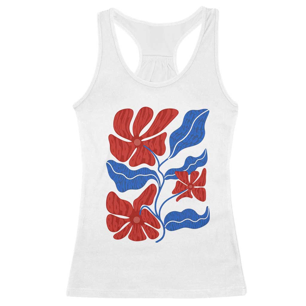 86 47 Boho Floral Matisse Racerback Tank Top No Kings Oligarchy FDT Political Protest TS14 White Print Your Wear