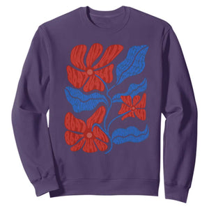 86 47 Boho Floral Matisse Sweatshirt No Kings Oligarchy FDT Political Protest TS14 Purple Print Your Wear