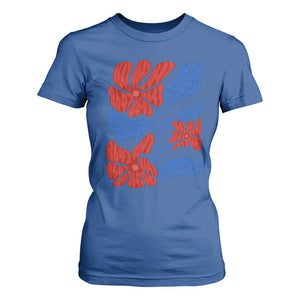 86 47 Boho Floral Matisse T Shirt For Women No Kings Oligarchy FDT Political Protest TS14 Royal Blue Print Your Wear