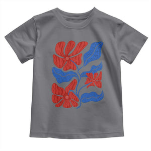 86 47 Boho Floral Matisse Toddler T Shirt No Kings Oligarchy FDT Political Protest TS14 Charcoal Print Your Wear