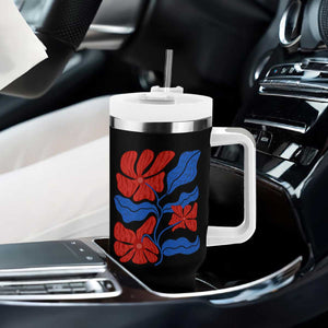 86 47 Boho Floral Matisse Tumbler With Handle No Kings Oligarchy FDT Political Protest TS14 Print Your Wear