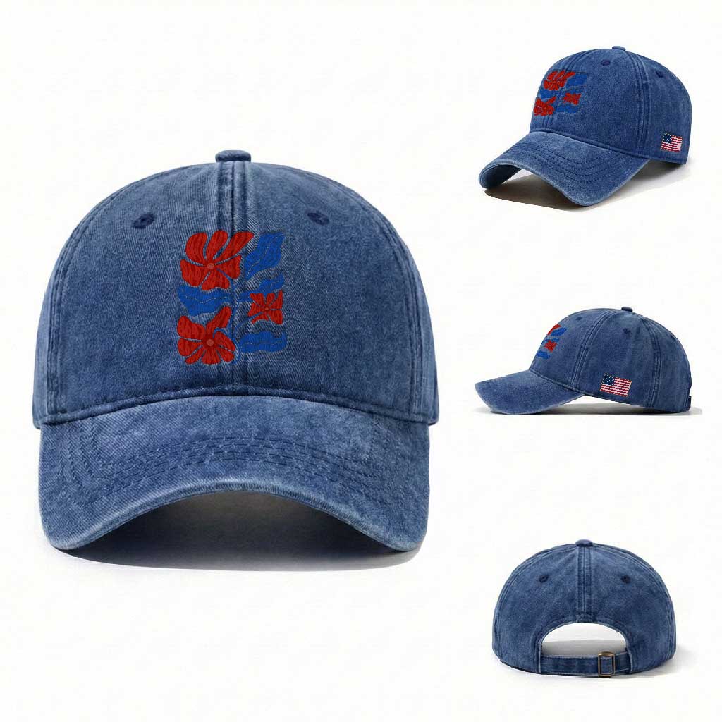 86 47 Boho Floral Matisse Washed Cotton Baseball Cap No Kings Oligarchy FDT Political Protest TS14 Washed Cap Universal Fit Royal Blue Print Your Wear