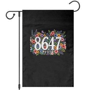 86 47 Floral Boho Style Garden Flag Subtle FDT TS14 Black Print Your Wear
