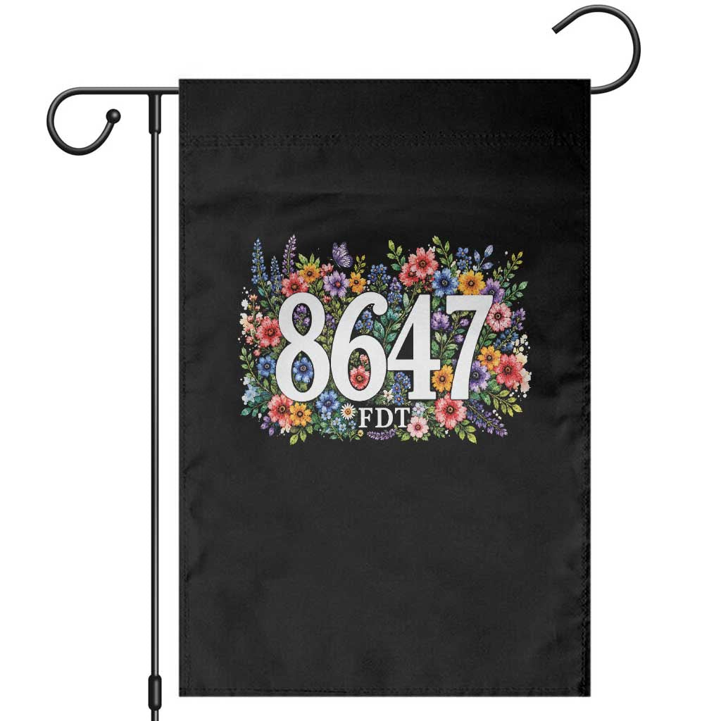 86 47 Floral Boho Style Garden Flag Subtle FDT TS14 Black Print Your Wear