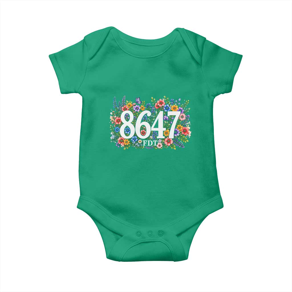 86 47 Floral Boho Style Baby Onesie Subtle FDT TS14 Irish Green Print Your Wear