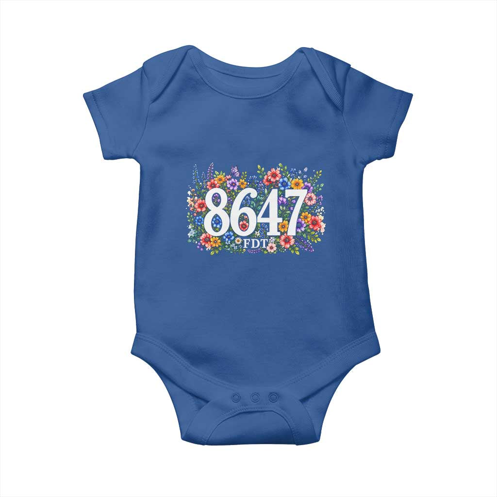 86 47 Floral Boho Style Baby Onesie Subtle FDT TS14 Royal Blue Print Your Wear