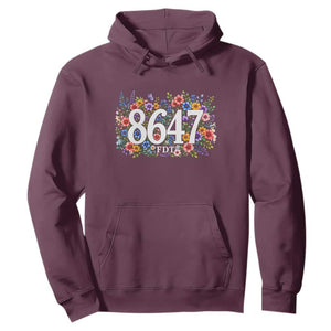 86 47 Floral Boho Style Hoodie Subtle FDT TS14 Maroon Print Your Wear