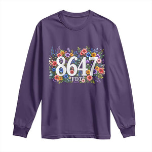 86 47 Floral Boho Style Long Sleeve Shirt Subtle FDT TS14 Purple Print Your Wear