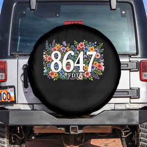 86 47 Floral Boho Style Spare Tire Cover Subtle FDT TS14 No hole Black Print Your Wear