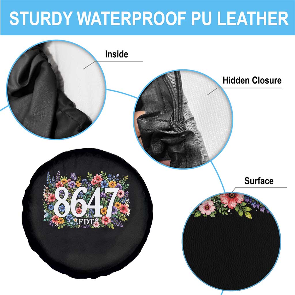 86 47 Floral Boho Style Spare Tire Cover Subtle FDT TS14 Print Your Wear