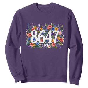86 47 Floral Boho Style Sweatshirt Subtle FDT TS14 Purple Print Your Wear