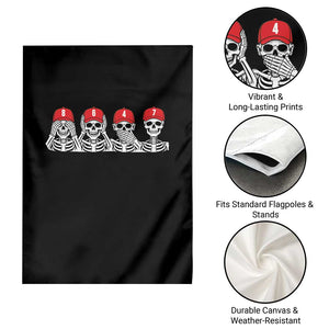86 47 Subtle Anti FDT Garden Flag Funny Skeleton Wearing Hat Sarcastic Political TS14 Print Your Wear