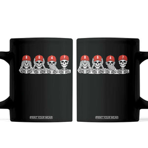86 47 Subtle Anti FDT Coffee Mug Funny Skeleton Wearing Hat Sarcastic Political TS14 Black Print Your Wear