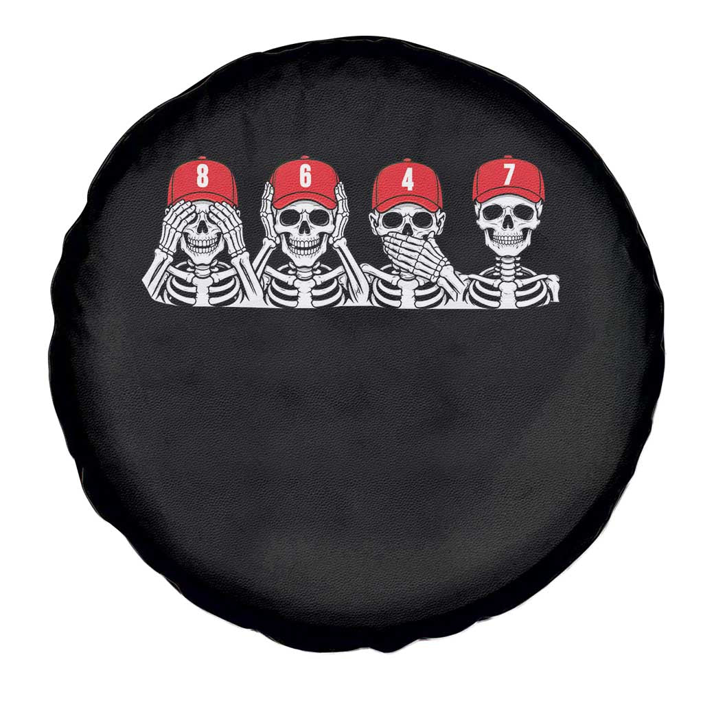 86 47 Subtle Anti FDT Spare Tire Cover Funny Skeleton Wearing Hat Sarcastic Political TS14 Print Your Wear