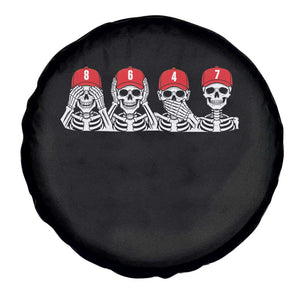 86 47 Subtle Anti FDT Spare Tire Cover Funny Skeleton Wearing Hat Sarcastic Political TS14 Print Your Wear