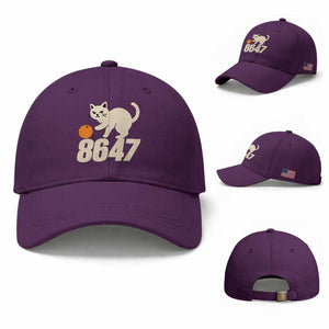 8647 FDT Baseball Cap Funny Cat Political Meme TS14 Baseball Cap Universal Fit Purple Print Your Wear