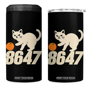 8647 FDT 4 in 1 Can Cooler Tumbler Funny Cat Political Meme TS14 One Size: 16 oz Black Print Your Wear