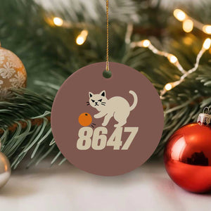 8647 FDT Ceramic Ornament Funny Cat Political Meme TS14 1pc Mocha Print Your Wear