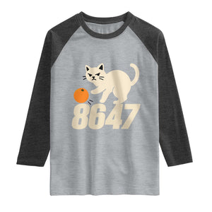8647 FDT Raglan Shirt Funny Cat Political Meme TS14 Heather Gray Heather Charcoal Print Your Wear