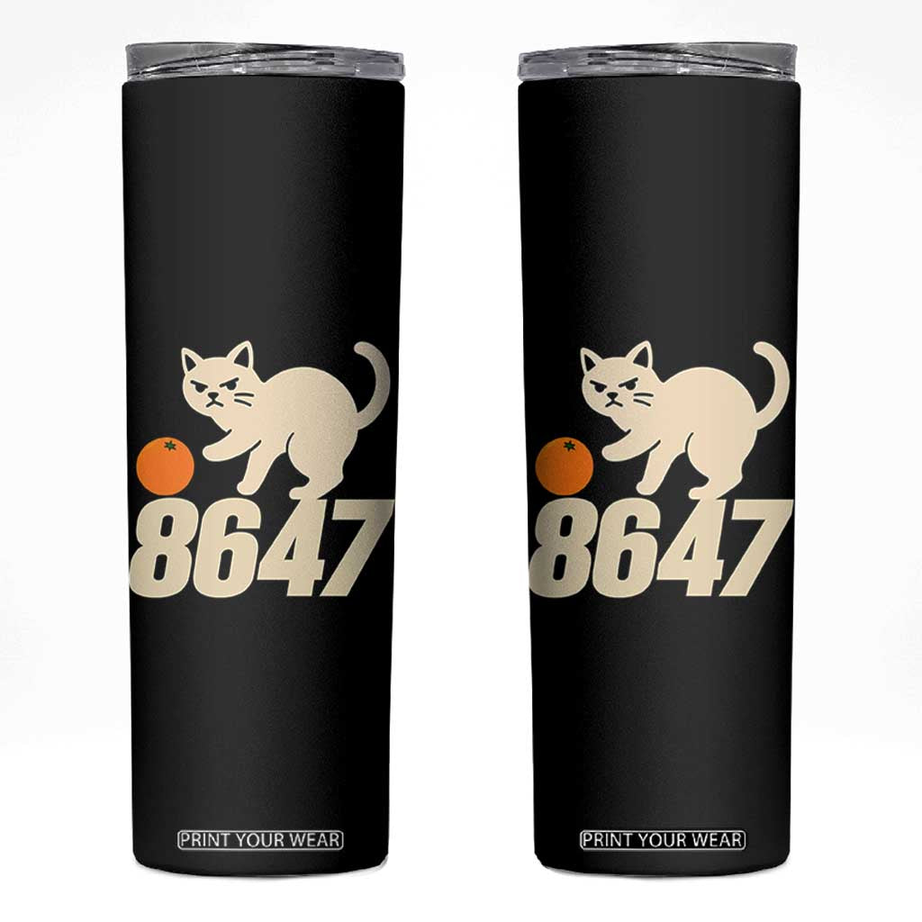 8647 FDT Skinny Tumbler Funny Cat Political Meme TS14 Black Print Your Wear