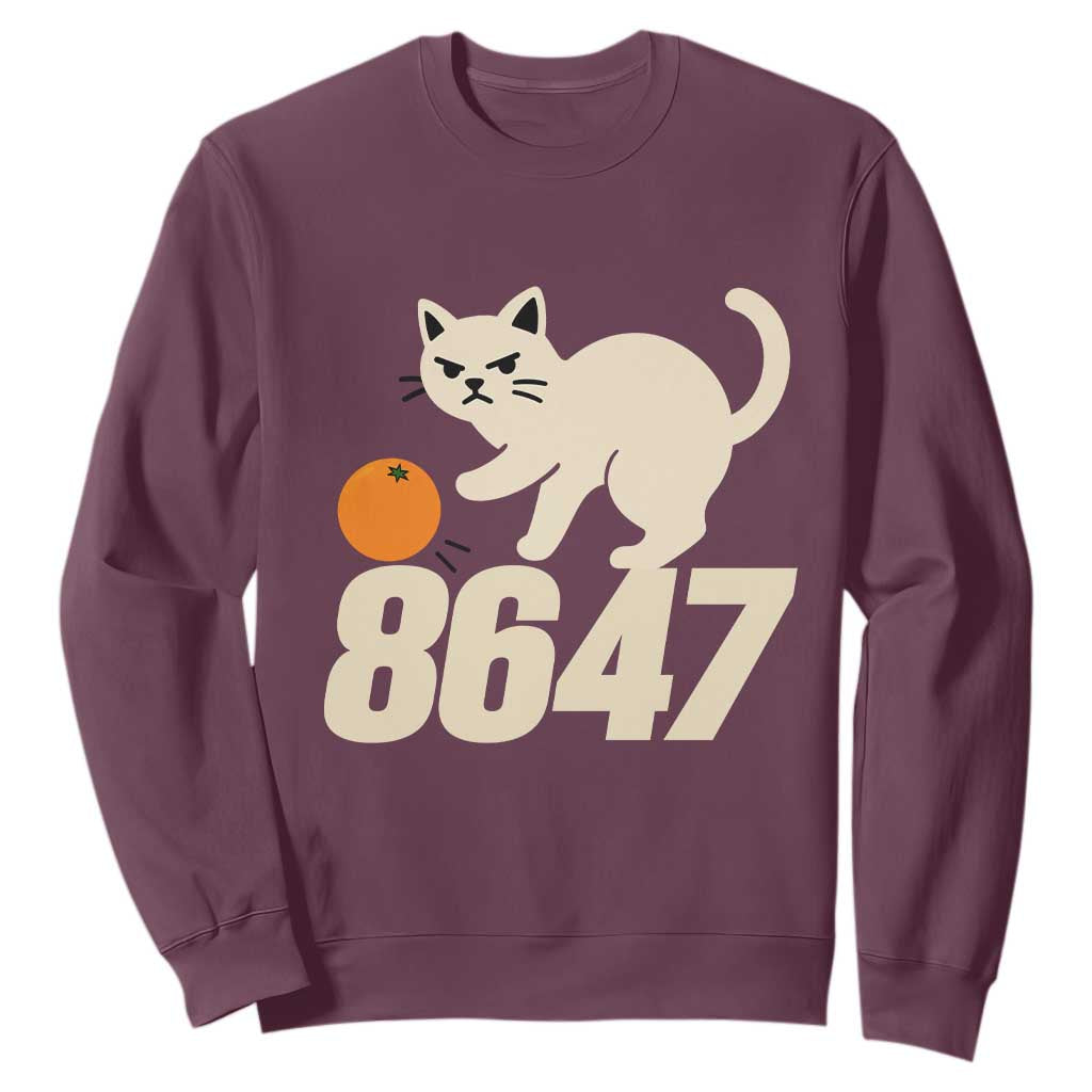 8647 FDT Sweatshirt Funny Cat Political Meme TS14 Maroon Print Your Wear