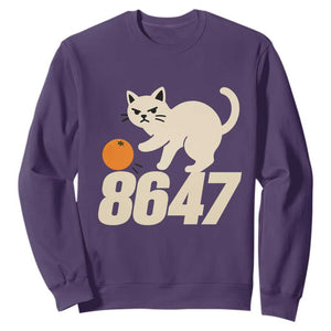 8647 FDT Sweatshirt Funny Cat Political Meme TS14 Purple Print Your Wear