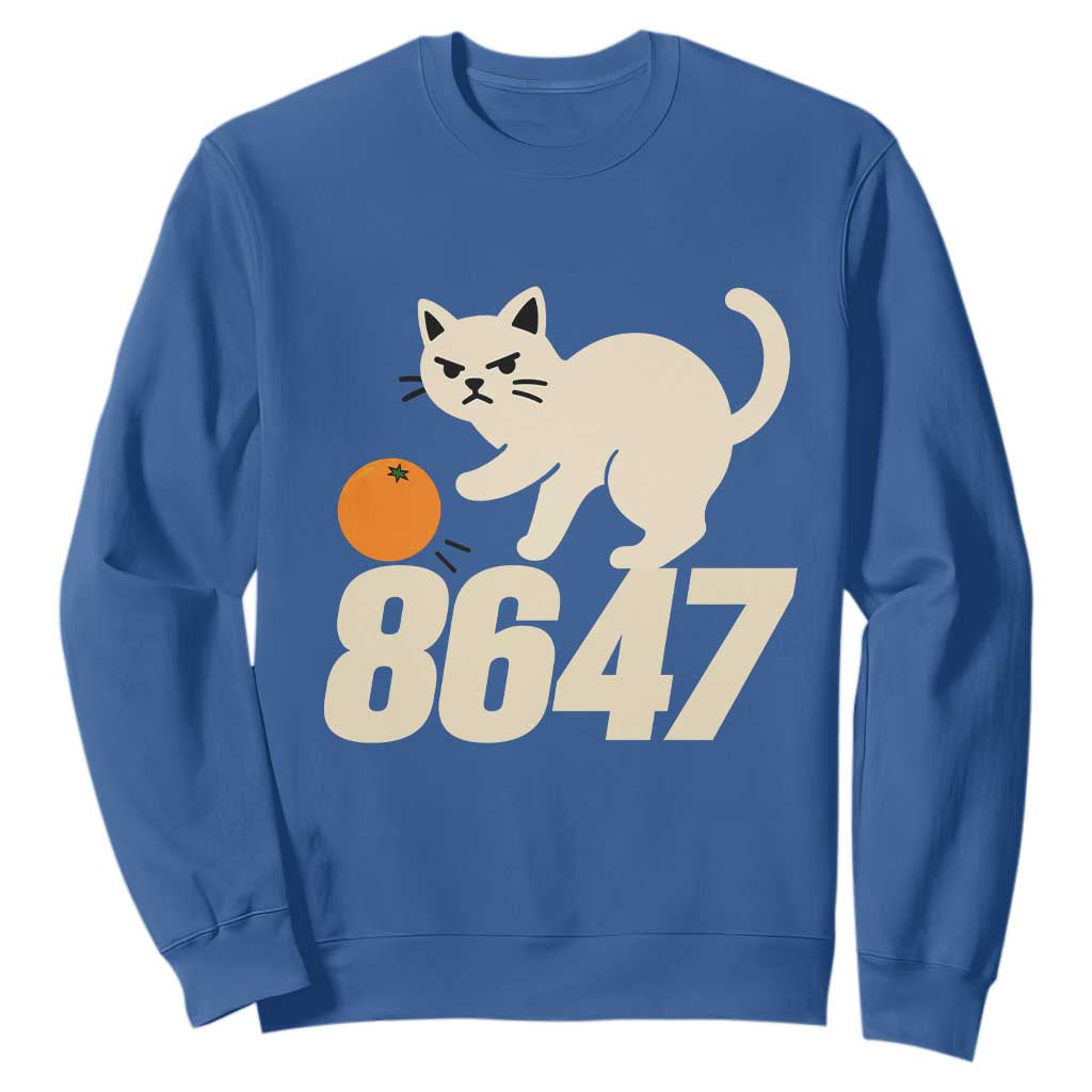 8647 FDT Sweatshirt Funny Cat Political Meme TS14 Royal Blue Print Your Wear