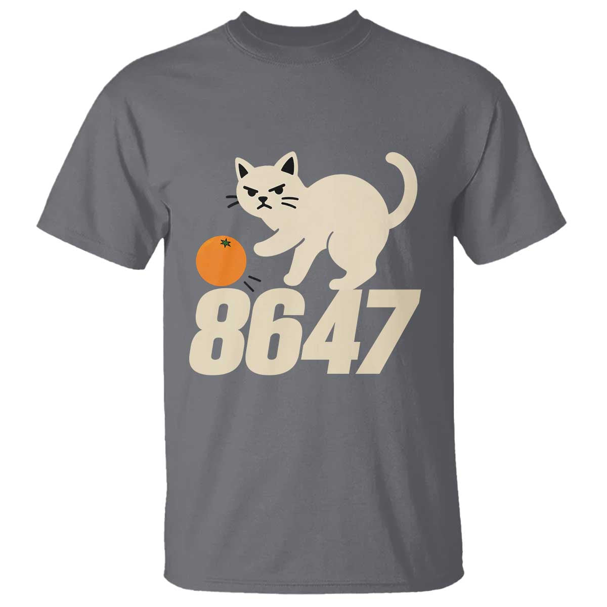 8647 FDT T Shirt Funny Cat Political Meme TS14 Charcoal Print Your Wear