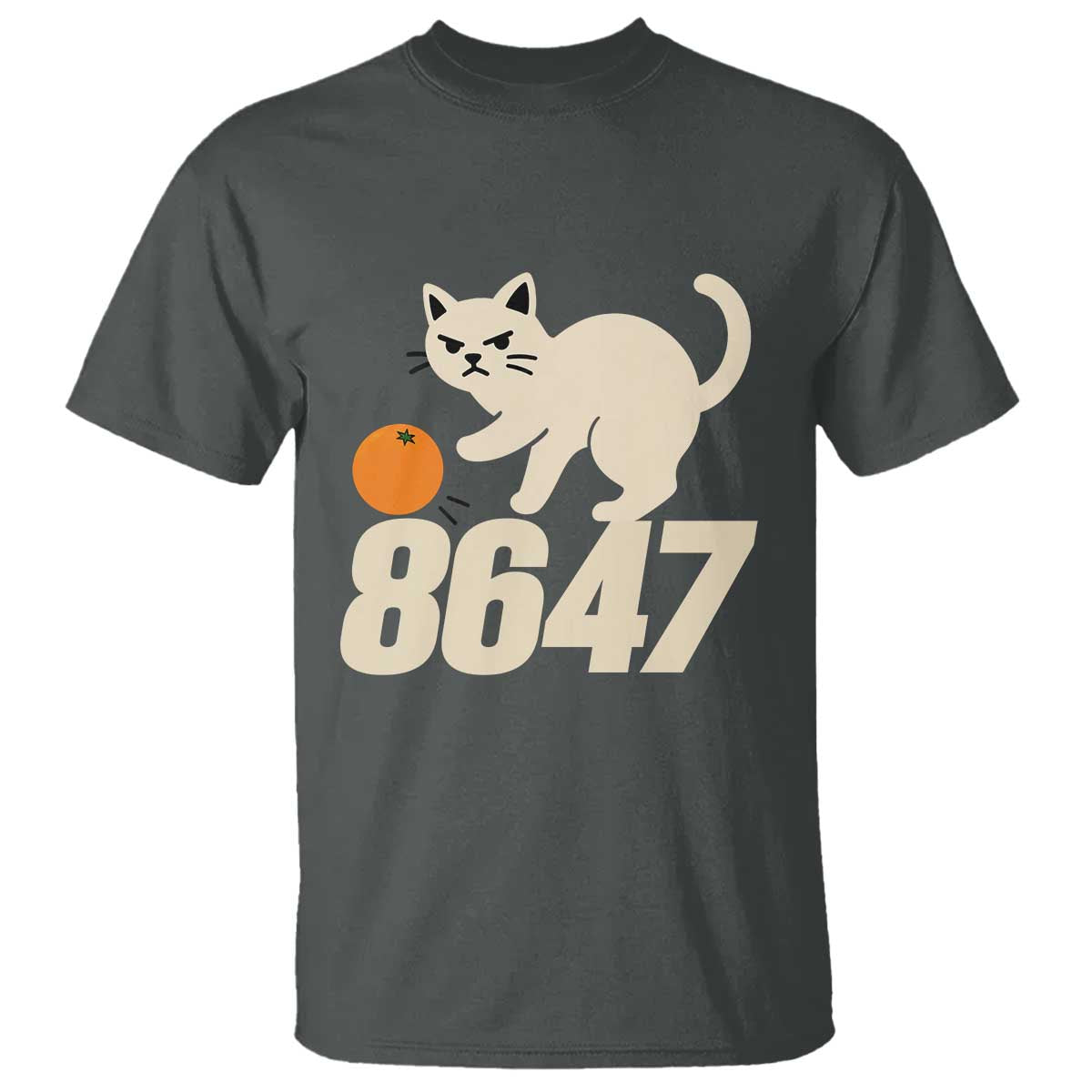 8647 FDT T Shirt Funny Cat Political Meme TS14 Dark Heather Print Your Wear