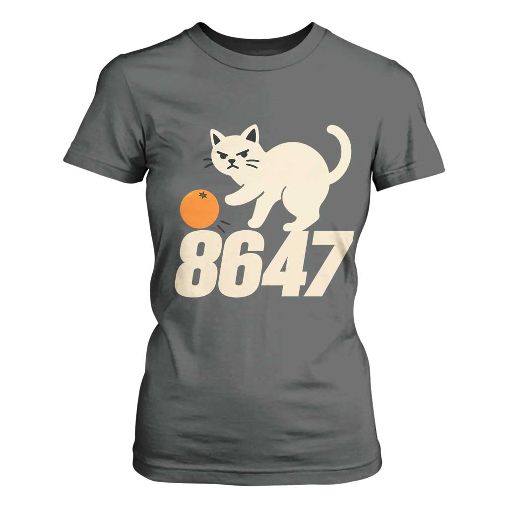 8647 FDT T Shirt For Women Funny Cat Political Meme TS14 Dark Heather Print Your Wear