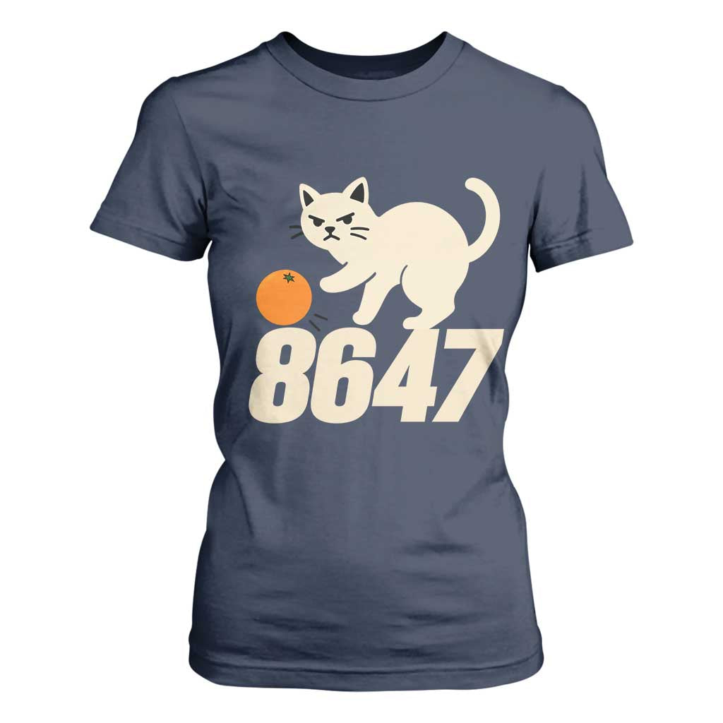 8647 FDT T Shirt For Women Funny Cat Political Meme TS14 Navy Print Your Wear